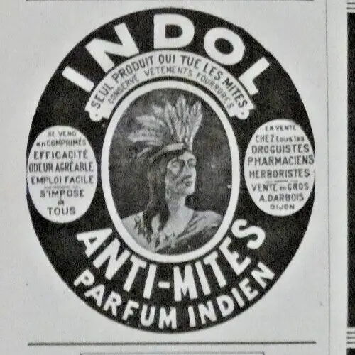1925 Indol Anti-Mites Press Advertisement Indian Perfume