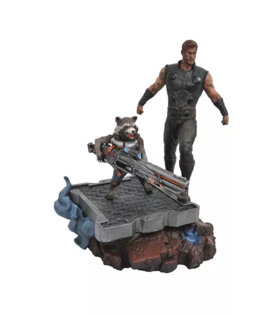 Marvel: Avengers Infinity War Premier Collection Statue Thor & Rocket Raccoon 30