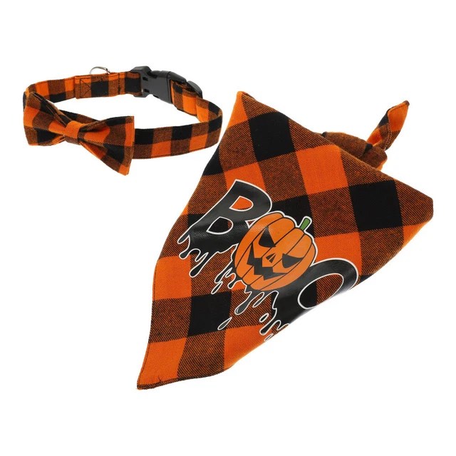 Bufanda triangular de Halloween cuello decorativo para perro bufanda triangular cuello para perro pequeño
