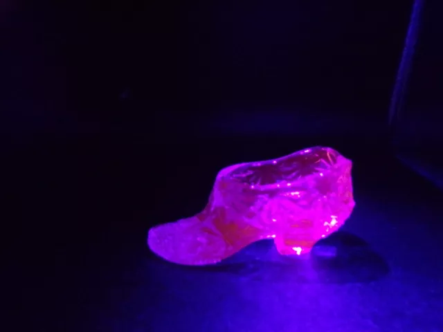 Blue  Uranium??? Glass  Slipper Id B-G1969
