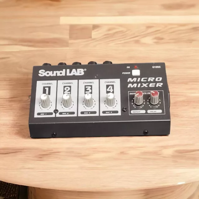 Soundlab 4 Channel Mono Microphone Mixer With Effects