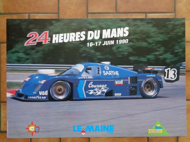 Affiche Originale 24 Heures Du Mans - Poster Vintage Auto (Automobilia)