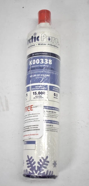 Manitowoc Arctic Pure Ice Maker Filter Cartridge Replacement K00338 For AR-10000 Manitowoc Arctic Pure Ice Maker Filter Cartridge Replacement K00338 For AR-10000