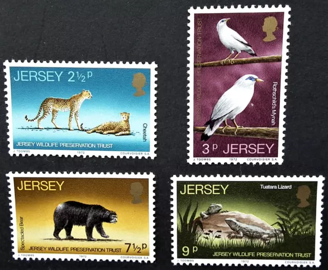 Jersey 1972 Wildlife Preservation Trust (2nd Series) MNH Mint