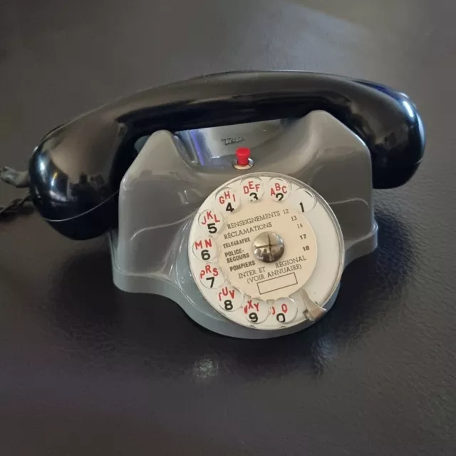 Magnifique Ancien Téléphone TELIC à cadran ☎️  converti box internet et ADSL