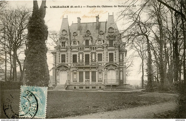 11980 cpa 95 L'Isle Adam - Façade du Château de Bellevue
