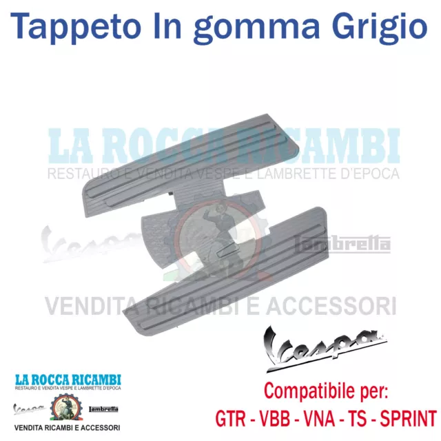 Tappeto Tappetino Vespa Grigio In Gomma Vna Vnb Vbb Ts Sprint Gtr Sprint Veloce