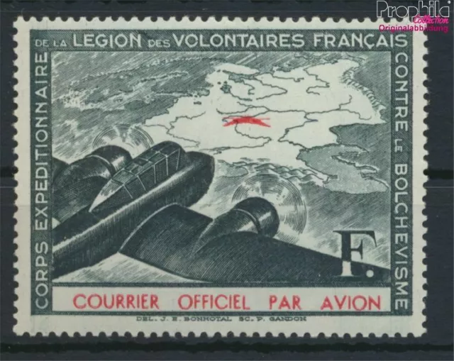 Briefmarken Frankreich (Dt.Bes.2.WK.) 1941 Mi II mit Falz Militär, Kriege(964040