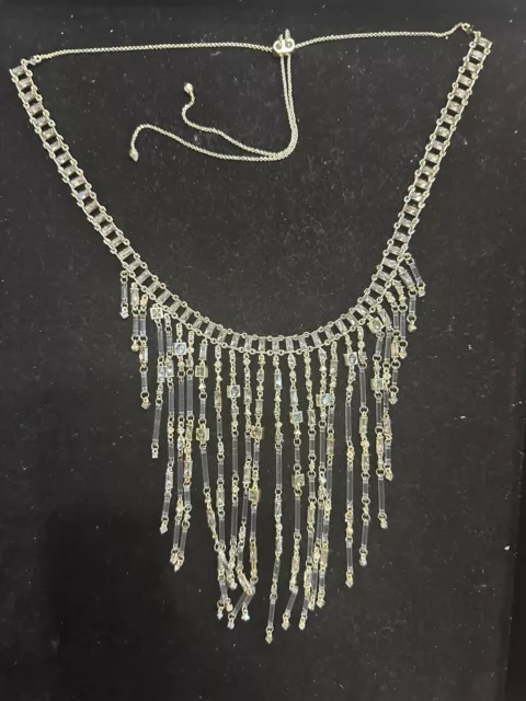 KENDRA SCOTT MAXEN Long Crystal Bib Smoky Mix Statement Necklace NWT MSRP 295 99.00 PicClick