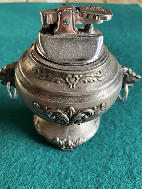 ancien briquet de table LE DIX marque RONSON France metal