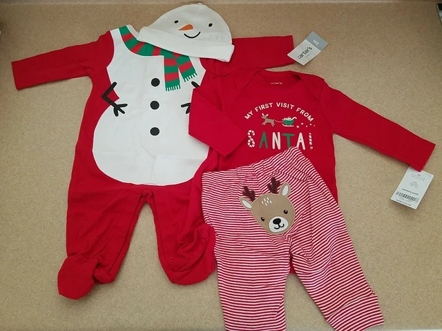 Baby Boy/Girl CARTER'S 3 Month Christmas Outfit Lot