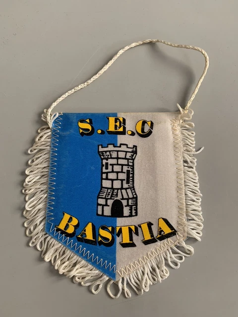 Ancien Fanion S.E.C. Bastia - Vintage, Photos 2 Faces