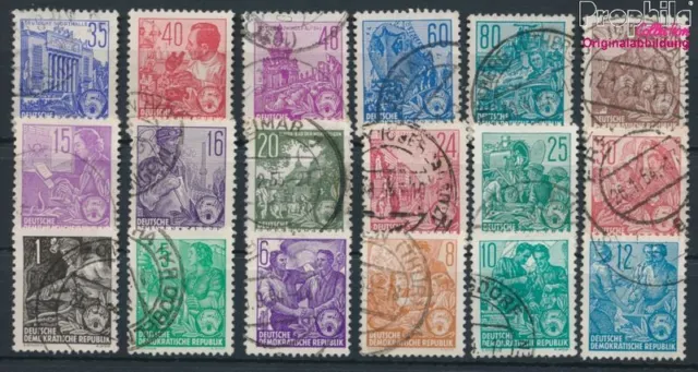 Briefmarken DDR 1953 Mi 405-422 Originalausgabe gestempelt (10128022