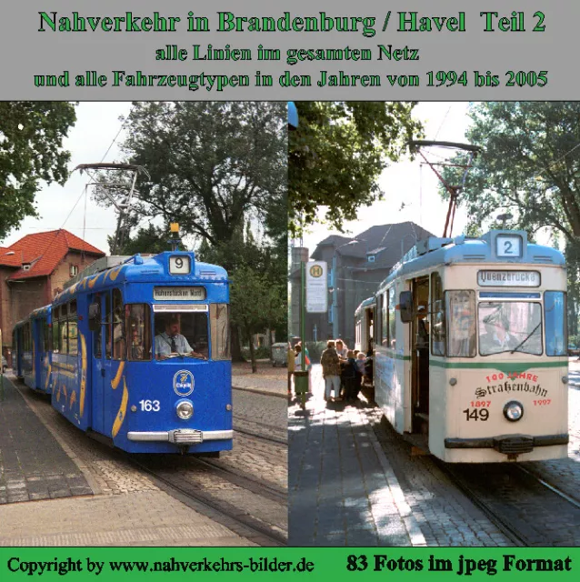 Nahverkehr in Brandenburg / Havel  Foto CD NEU Teil 2,   80 Fotos !