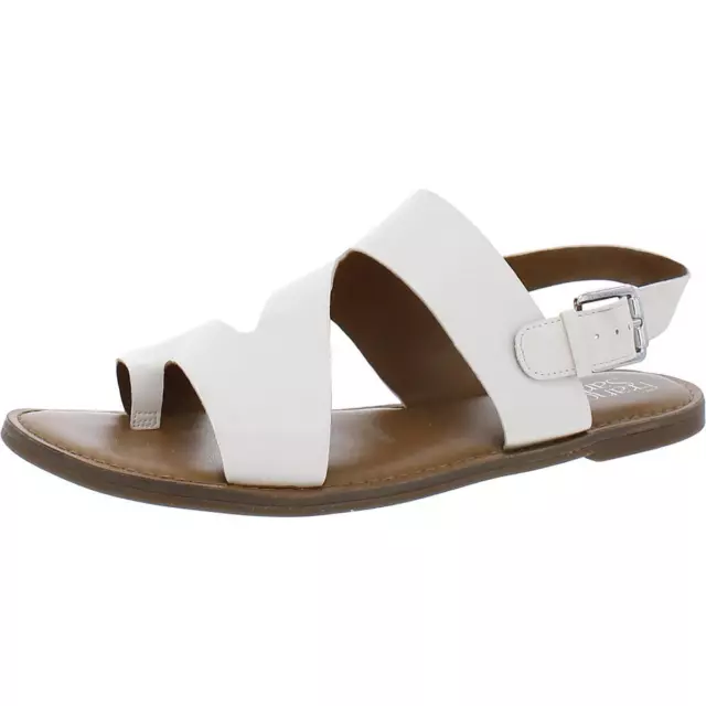 Franco Sarto Womens Jax Ivory Flat Sandals Shoes 8.5 Medium (B,M) BHFO 6914