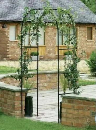Heavy Duty Metal Garden Arch Strong Rose Climbing Plants Archway Outdoor 2.4M UK