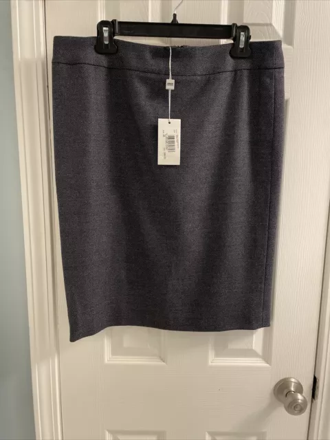 ARMANI Collezioni Pencil Skirt Womens 12 (EU 48) 100% Virgin Wool NWT gray