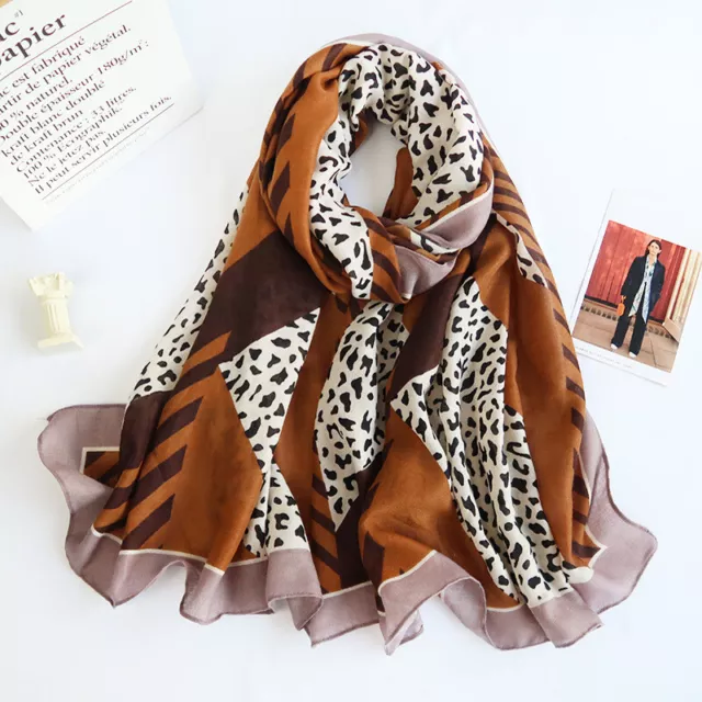 Korean Style Womens Leopard Print Shawl Scarf Winter Autumn Spring Wam Fashion 2