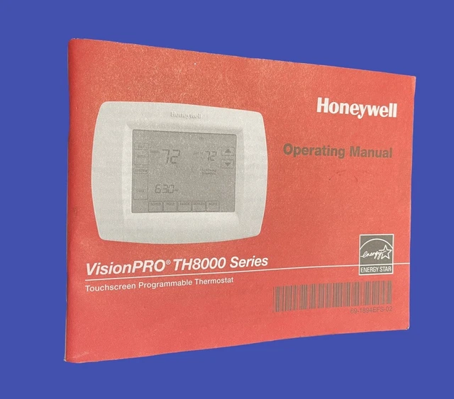 Honeywell Visionpro Th8000 Series Operating Manual FOR SALE! PicClick