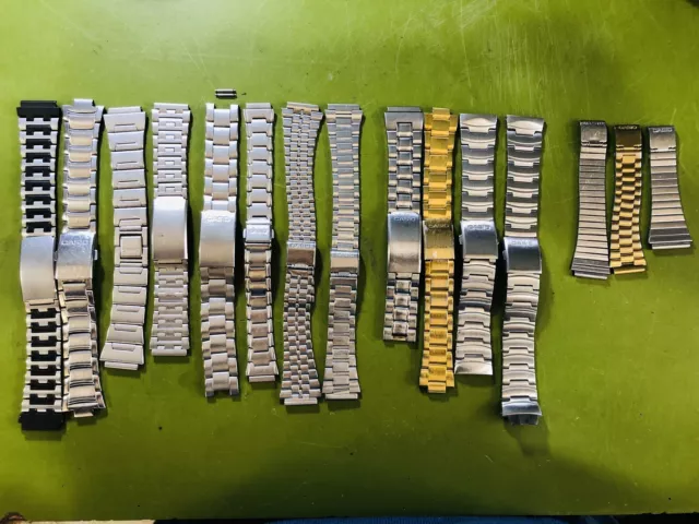 Vintage CASIO Watch Bracelets For Parts Stainless Steel
