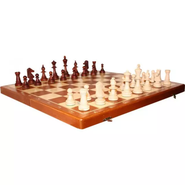 Schachbrett "Tournment 6" Schachspiel Turnier Staunton No. 6 mit Figuren Holz
