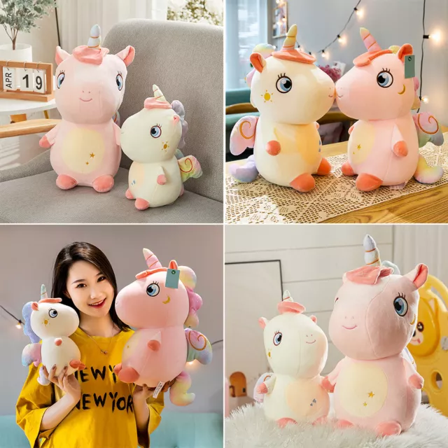 Soft Plush Unicorn Cute Cuddly Animal Toy Bear Gift Girls Kids Stuffed 4 Sizes