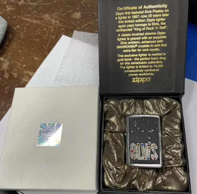 Zippo 2007 Elvis Presley Swarovski Limited Edition Lighter Sealed In Box R253