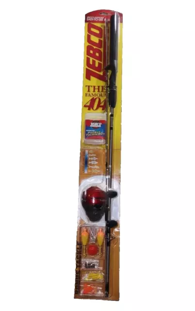 ZEBCO 404 REEL and Pole Spincast Combo With Tackle Kit Bonus ~ Medium  Fishing $34.95 - PicClick