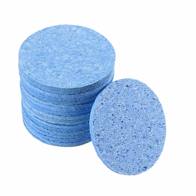 20 pcs Cleaning sponge 55x55x11mm for iron tip cleaner round blue