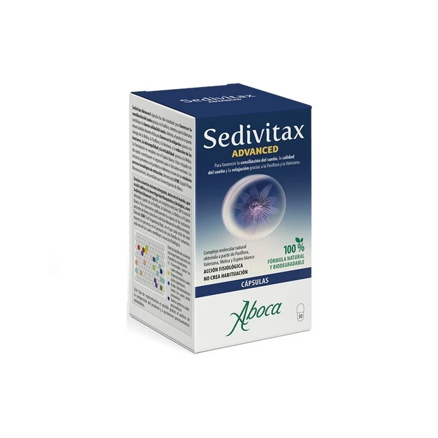 4 cajas de 30 cápsulas cada una de Sedivitax Advanced. Suplemeto para dormir.