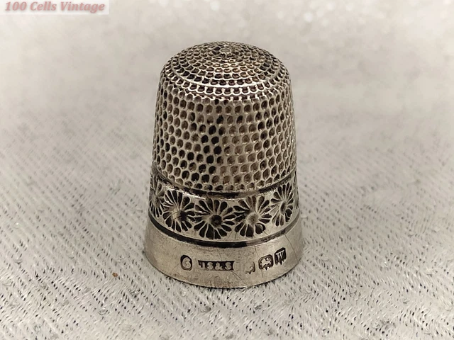 James Swann & Son-Birmingham 1946-Silver Hallmarked Antique/Vintage Thimble