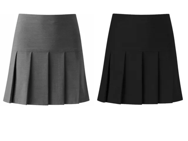 Women/Ladies/Girls Round Skirts High Waist Pleated Drop Girls School Uniform