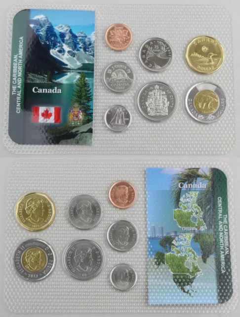 Kanada / Canada KMS Kursmünzensatz 2007-2013 im Blister unz.