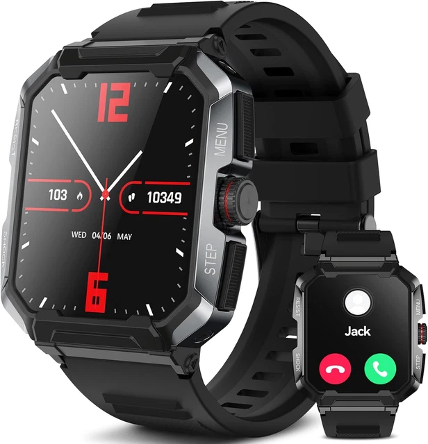 findtime smartwatch con cuffie wireless invisibili, mini in auricolari, auricolari Bluetooth, contapassi, orologio per la salute, orologio sportivo da uomo, con cuffie