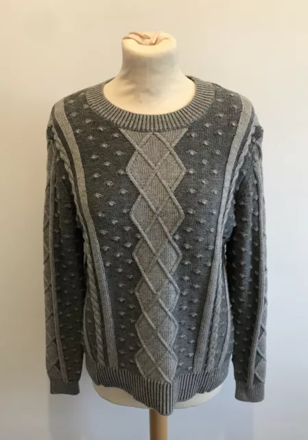 Somerset By Alice Temperley Grey Argyle Style Wool Blend Jumper Uk Size 8 BNWT