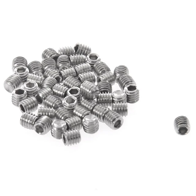 50Pcs M3X3Mm de Llaves Hexagonales de Acero Inoxidable Tornillos Sin F7