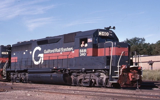Boston & Maine-Guilford GP40 340 Orig Kodachrome Slide H93