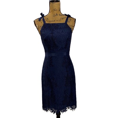 Lilly Pulitzer 4 Dress Kayleigh Shift True Navy Fern Gallery Lace $238 NWT