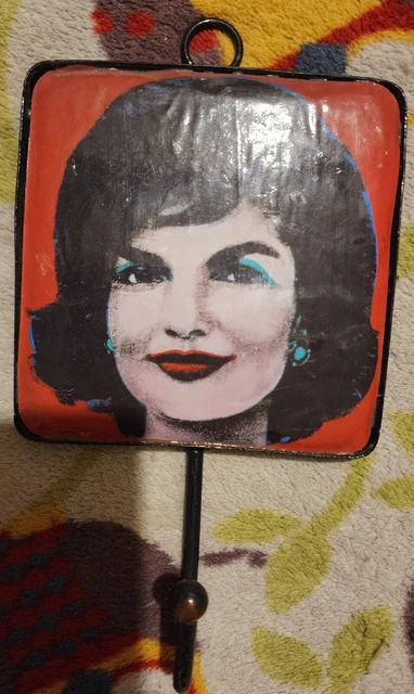 Andy Warhol Jackie Tile Wall Hook Jackie O