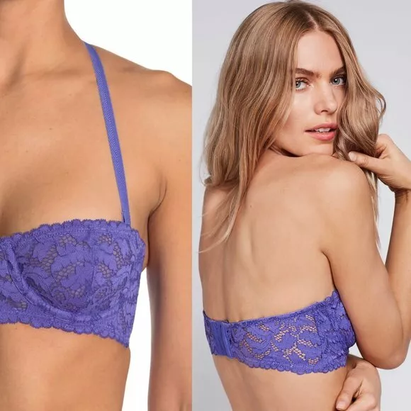 NWT FREE PEOPLE Underwire Love Letters Bra Periwinkle New With Tags Womens  34A $35.34 - PicClick