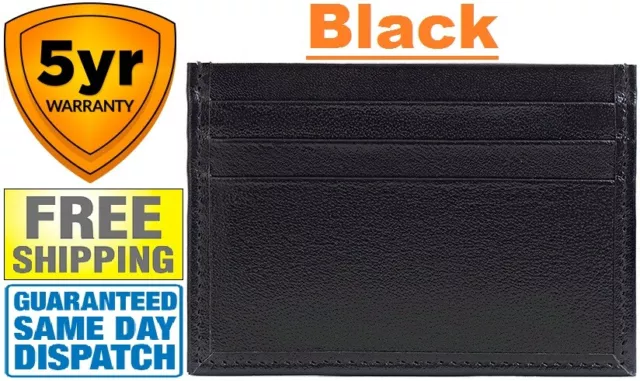 Genuine Leather Slim Card Holder New Wallets For Men RFID Blocking - Minimalist