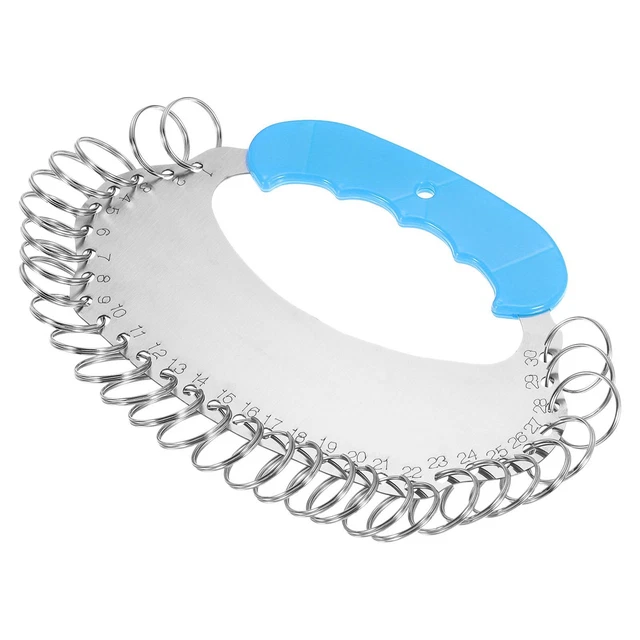 30 Anillos Inoxidable Acero Llavero Organizador, Portátil Llavero Gestión, Azul