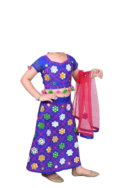 Indiano Navratri Abbigliamento Lehenga Choli & Patata per Bambine Colore