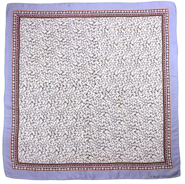 Foulard En Soie Vintage Roberto Capucci - Multicolore, 100% Soie, état Général Bon