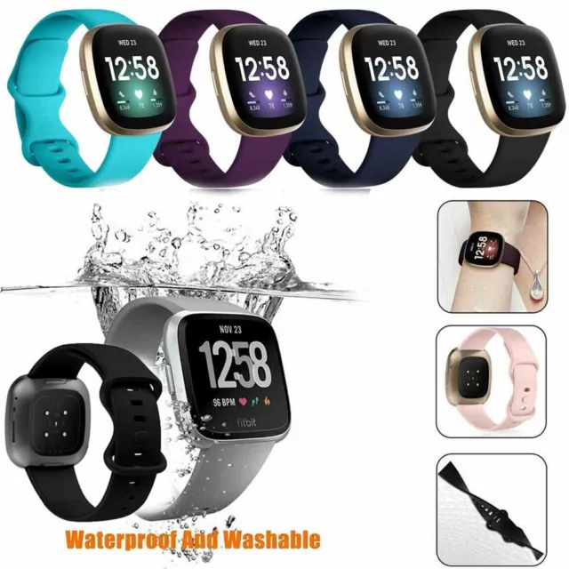 For Fitbit Versa 4/3 Sense 2/Sense Replacement Strap SILICONE Watch Wrist Band
