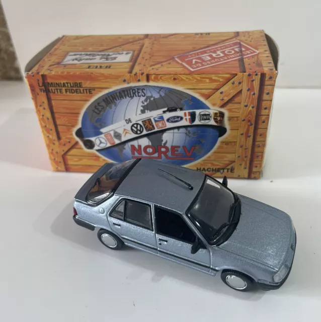 Voiture miniature Norev Hachette Peugeot 309 1987 Gris 1/43 BOITE Collection C3