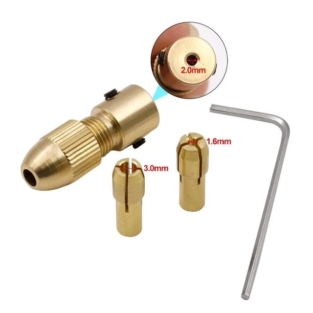 4Pcs Drill Chuck Collets Set Mini Tools Copper Folder Durable Cap Axis Parts