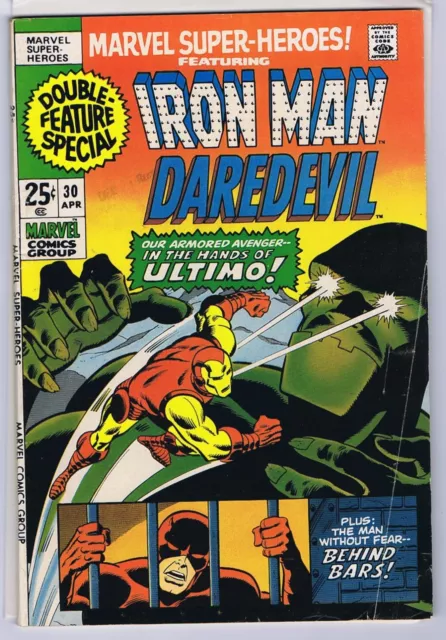 Marvel Super Heroes 29 7.0 30 6.0  Nice Pages Glossy Cover Daredevil Iron Man Cc 2