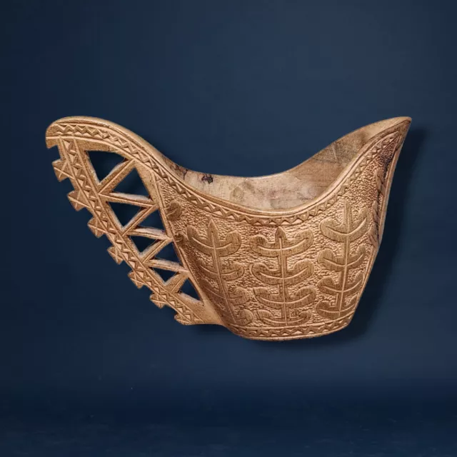 Vintage Hand Carved Wood Wedding Cup