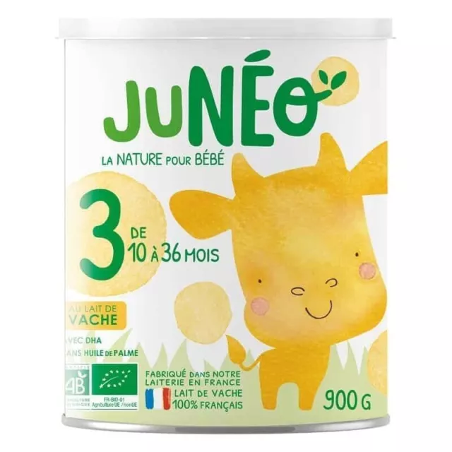 Junéo Vache Lait bio Infantile 3ème âge 900g – 10-36 mois biologique